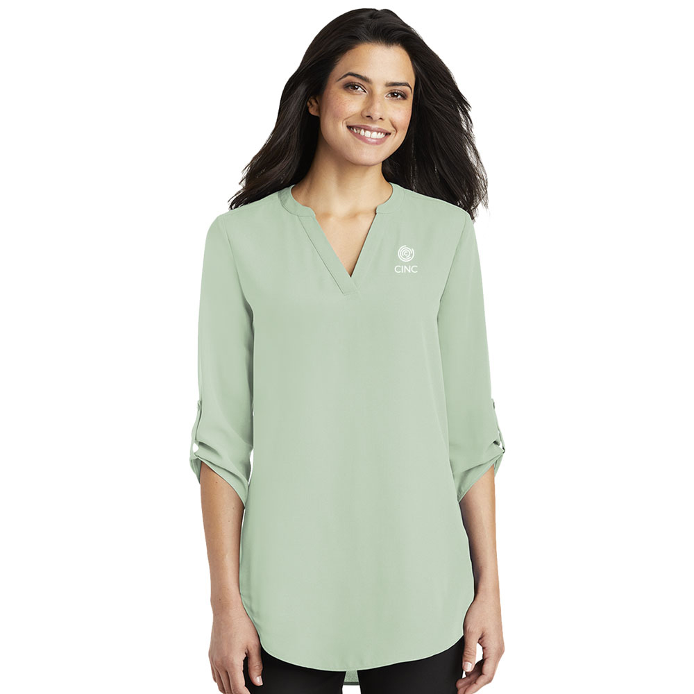LADIES 3/4 SLEEVE TUNIC BLOUSE